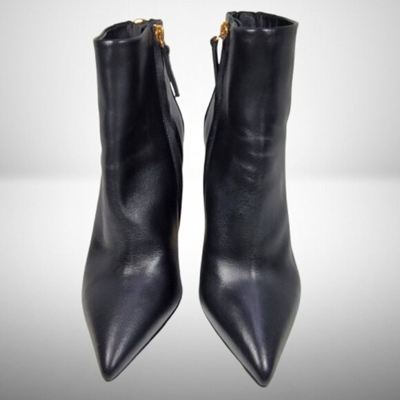 Giuseppe Zanotti Black Leather Shark Tooth Pointed Toe - Size: 38 - Picture 2 of 14